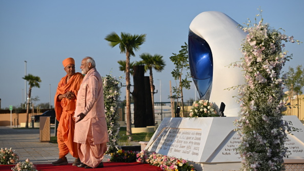 Prime Minister Modi Unveils Majestic BAPS Hindu Temple in Abu Dhabi. 15 Modi on Baps temple