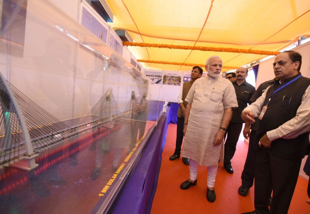 Prime Minister Narendra Modi Unveils Sudarshan Setu India's Longest Cable-Stayed Bridge 2.3KM in Dwarka 2 Prime Minister Narendra Modi Unveils Sudarshan Setu India's Longest Cable-Stayed Bridge in Dwarka