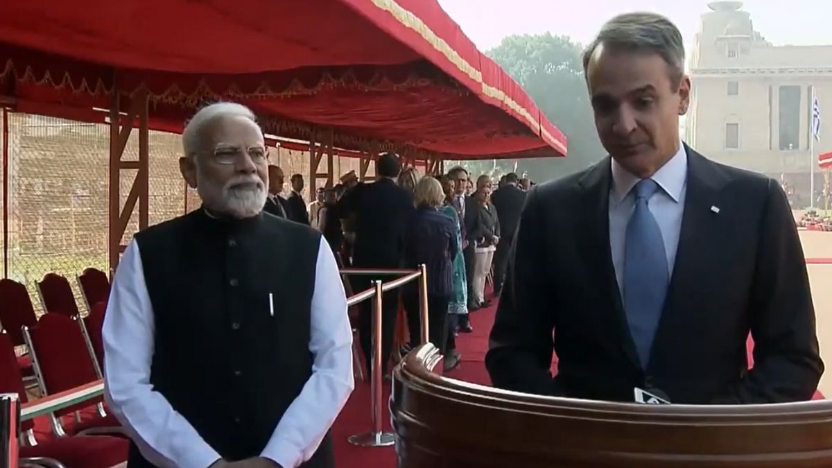 Greek PM Kyriakos Mitsotakis Receives Guard of Honour at Rashtrapati Bhavan in Meeting with PM Modi. 14 Greek PM Kyriakos PM Modi