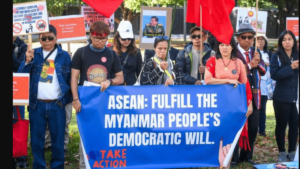 Protesters in Melbourne Demand Action on Myanmar Military Coup 28 Protesters in Melbourne Demand Action on Myanmar Military Coup