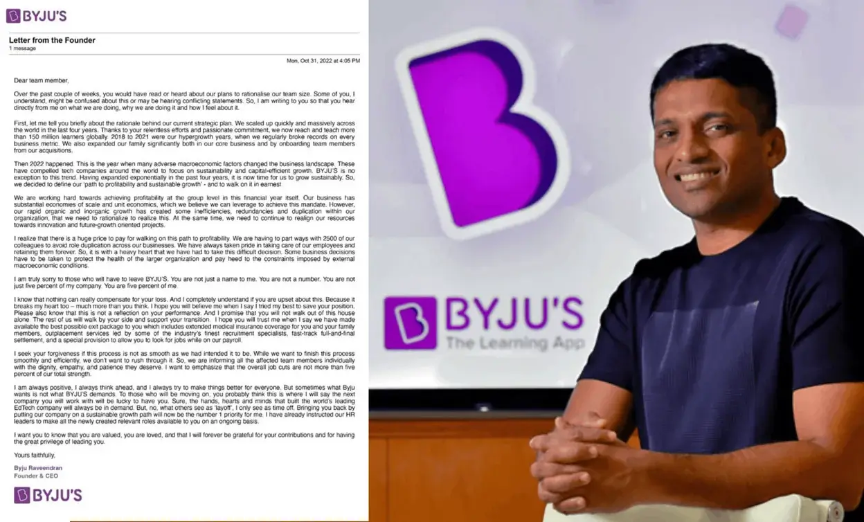 Byju's CEO Raveendran Faces Backlash as Funding Dries Up, Workers Left Unpaid 14 Byju-CEO-Raveendran